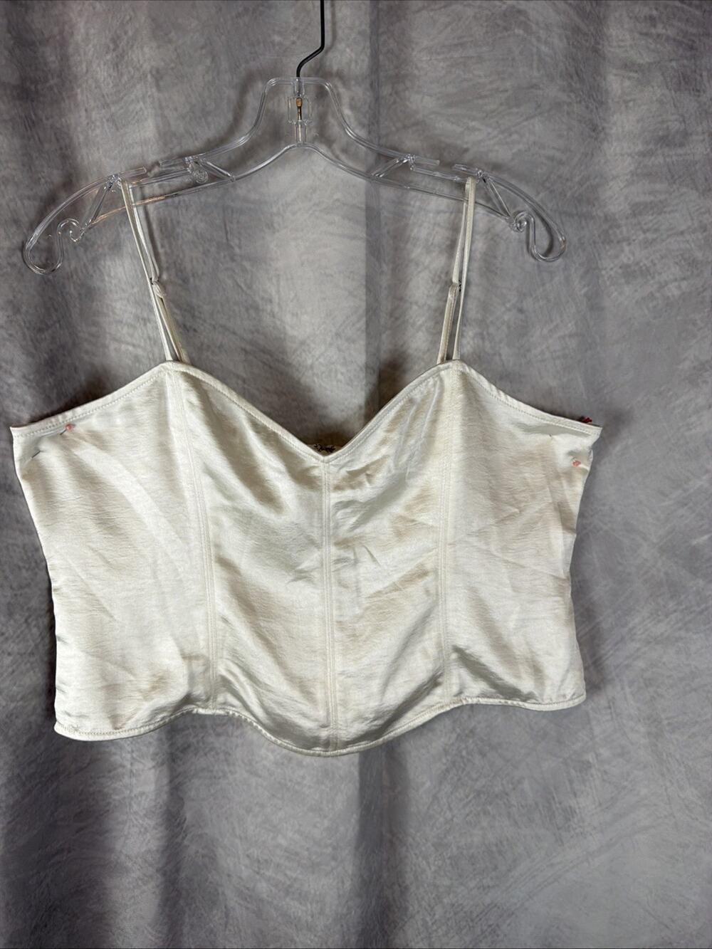 Open Edit Cream Sleeveless Corset Cami Tank Top Size L